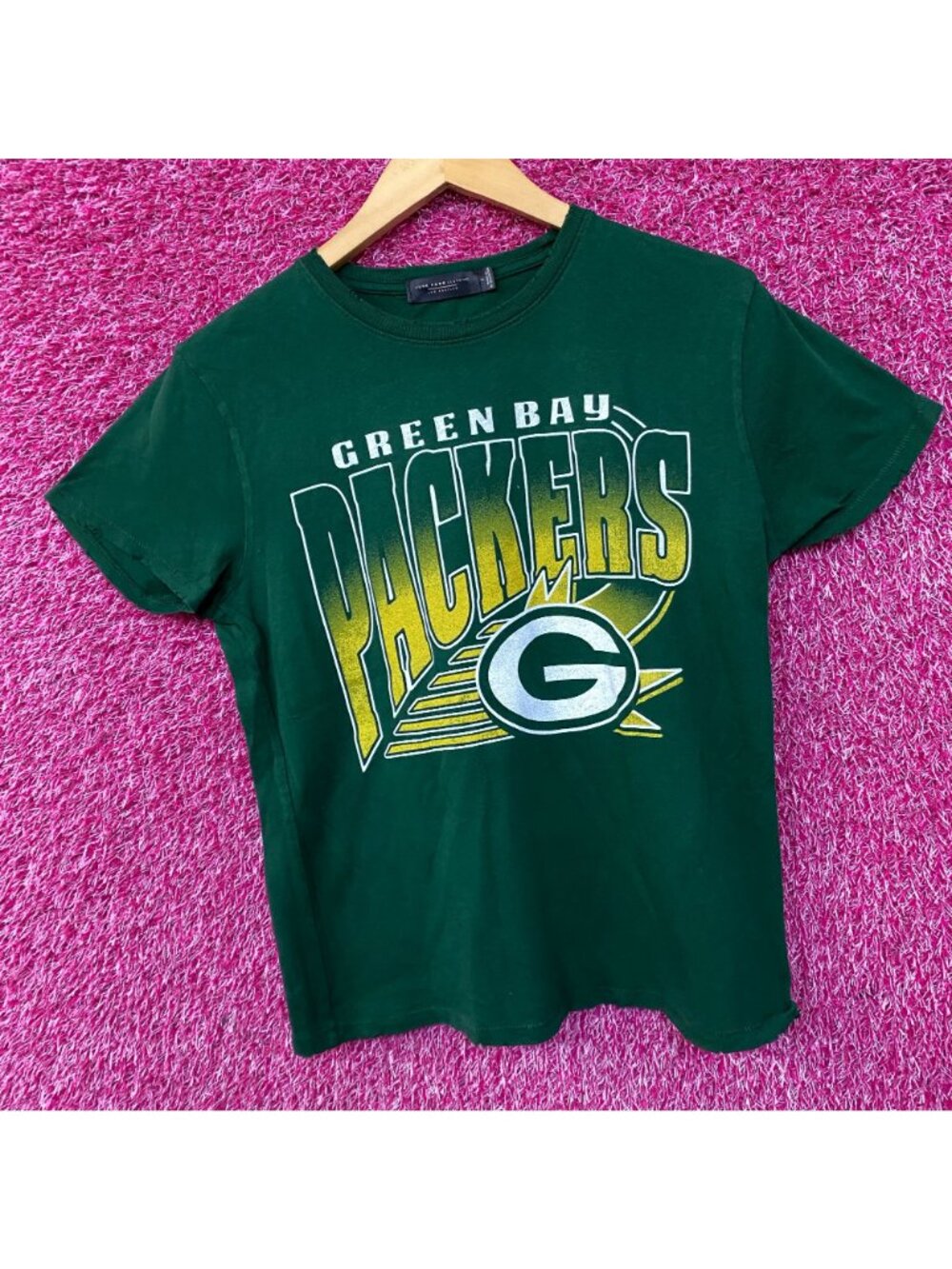 Junk Food Clothing NFL Green Bay Packers Chrome Retro Style T-Shirt Small - Picture 3 of 4